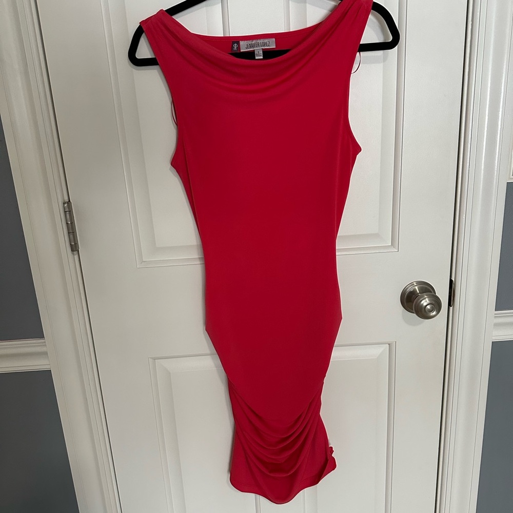 Jennifer Lopez body con dress, small dark Salmon